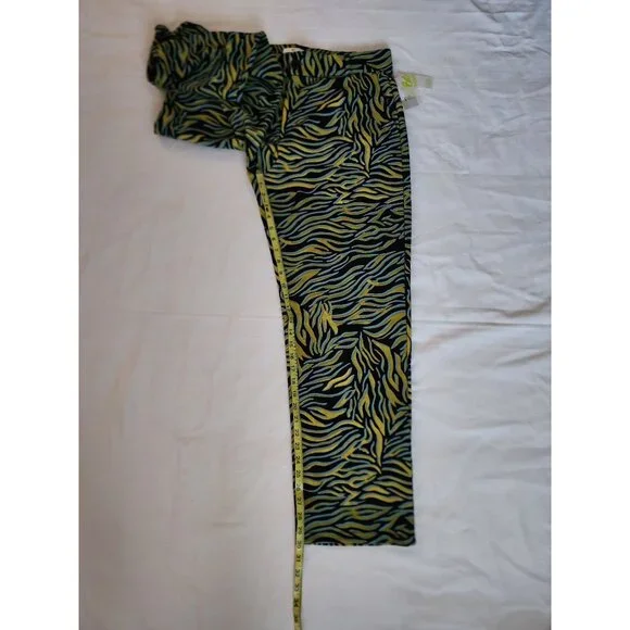 Be Proud Women's Multicolor Animal Print Flat Front Straight Leg Pants Large NWT - Picture 11 of 12